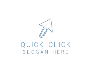 Click - Paper Clip Cursor logo design