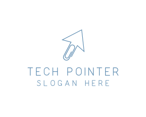 Pointer - Paper Clip Cursor logo design