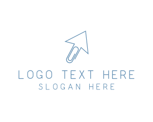 Web - Paper Clip Cursor logo design