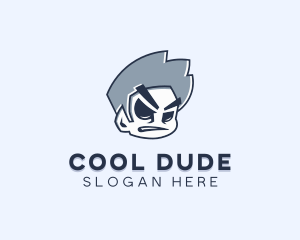 Dude - Tough Boy Character logo design