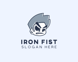 Tough - Tough Boy Character logo design