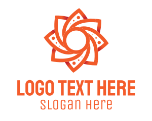 Flower - Orange Flower Blossom logo design