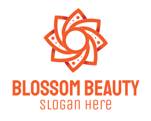 Blossom - Orange Flower Blossom logo design