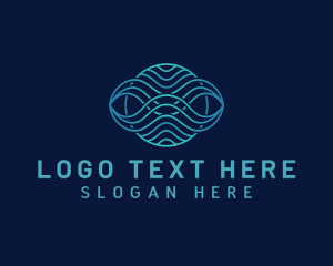 Frequency - Wave Motion Loop logo design