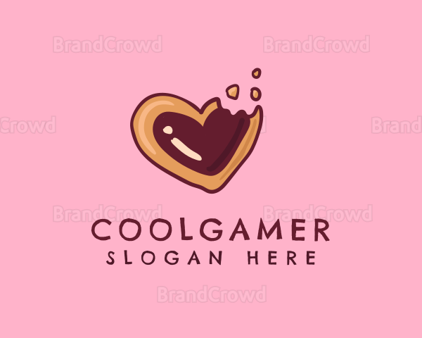 Sugar Cookie Heart Baking Logo