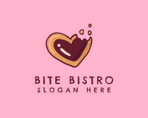 Bite - Sugar Cookie Heart Baking logo design