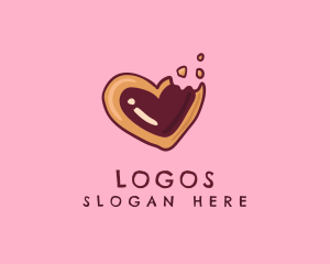 Dessert - Sugar Cookie Heart Baking logo design