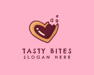 Sugar Cookie Heart Baking logo design