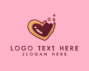 Handdrawn - Sugar Cookie Heart Baking logo design