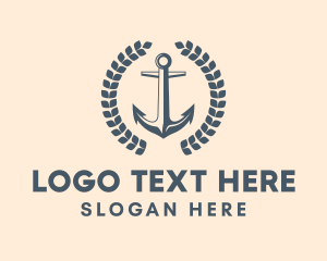 Sea Transport - Nautical Seaman Anchor logo design