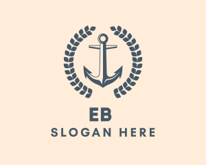 Water - Nautical Seaman Anchor logo design