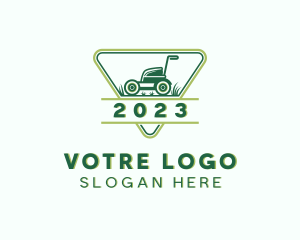 Lawn Mower Gardening Logo