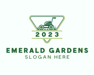 Lawn Mower Gardening logo design