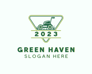 Backyard - Lawn Mower Gardening logo design