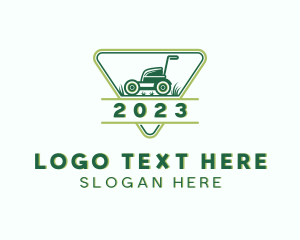 Lawn Mower Gardening Logo