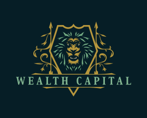 Lion Royalty Wealth logo design