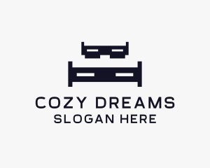 Bed Furnishing Furniture logo design