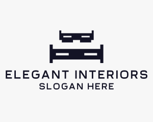 Bed Furnishing Furniture logo design