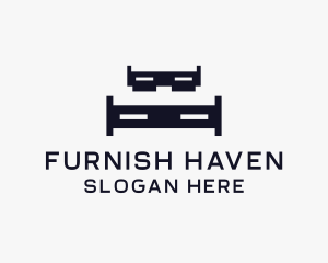 Bed Furnishing Furniture logo design