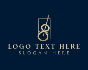 Luxury - Music Violin Orchestra logo design