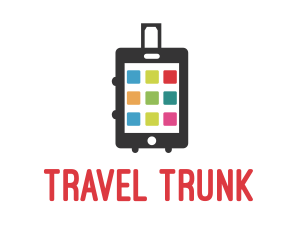 Suitcase - Mobile Smart Luggage logo design