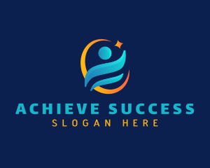 Success Human Star logo design