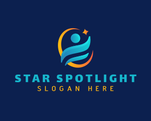 Success Human Star logo design