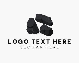 Mineral - Charred Wood Charcoal logo design