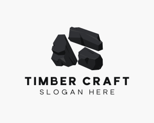 Wood - Charred Wood Charcoal logo design