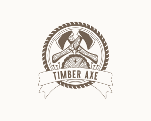 Ax Woodworking Saw Blade logo design