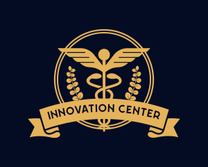 Center - Caduceus Health Center logo design