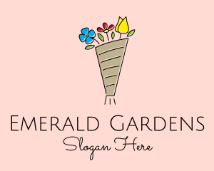 Florist Flower Bouquet logo design