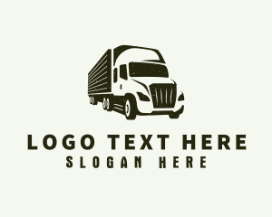 Trailer - Courier Truck Delivery logo design