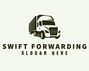 Courier Truck Delivery logo design