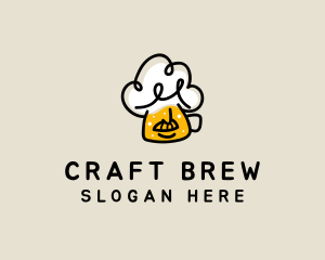 Beer Mug Cartoon Mustache logo design