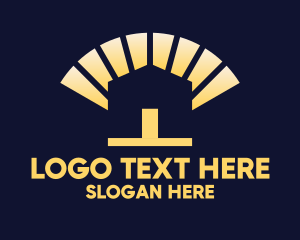 Negative Space - Sun Fan House logo design
