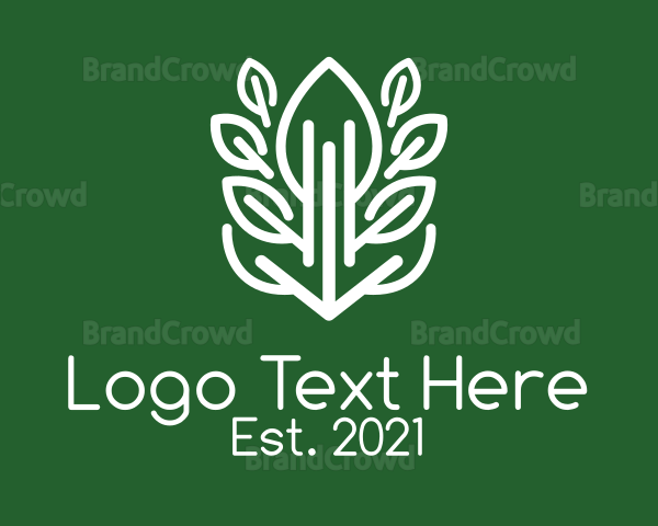 Leaf Plant Botanical Garden Logo