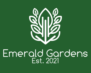 Leaf Plant Botanical Garden logo design