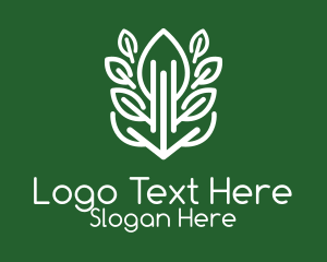 Leaf Plant Botanical Garden Logo