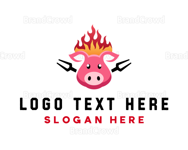 Bbq Pork Meat Logo