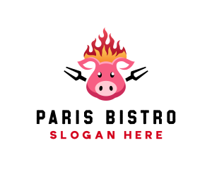 Bbq Pork Meat logo design