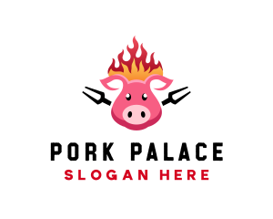 Bbq Pork Meat logo design