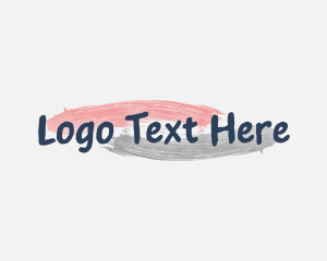 Text Logo - Paint Brush Art logo design