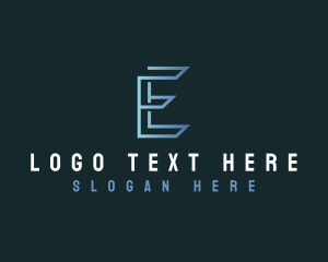 Tech Digital Creative Letter E logo design