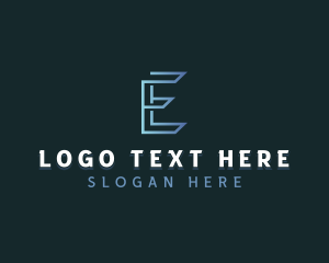 Firm - Tech Digital Creative Letter E logo design