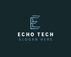 Tech Digital Creative Letter E logo design