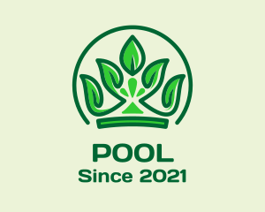 Natural Products - Green Leaf Crown logo design