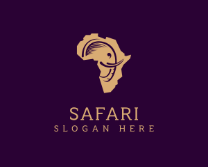 Elephant Africa Safari logo design