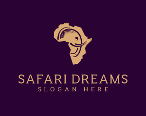 Elephant Africa Safari logo design