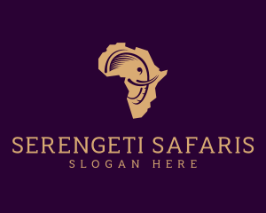 Elephant Africa Safari logo design